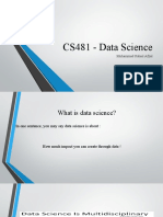 CS481 - Data Science: Muhammad Sohail Afzal