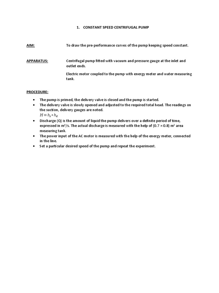 Pump Performance Testing Procedures | PDF | Pump | Valve