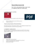 Weaving Faults: 1. Horizontal Lines