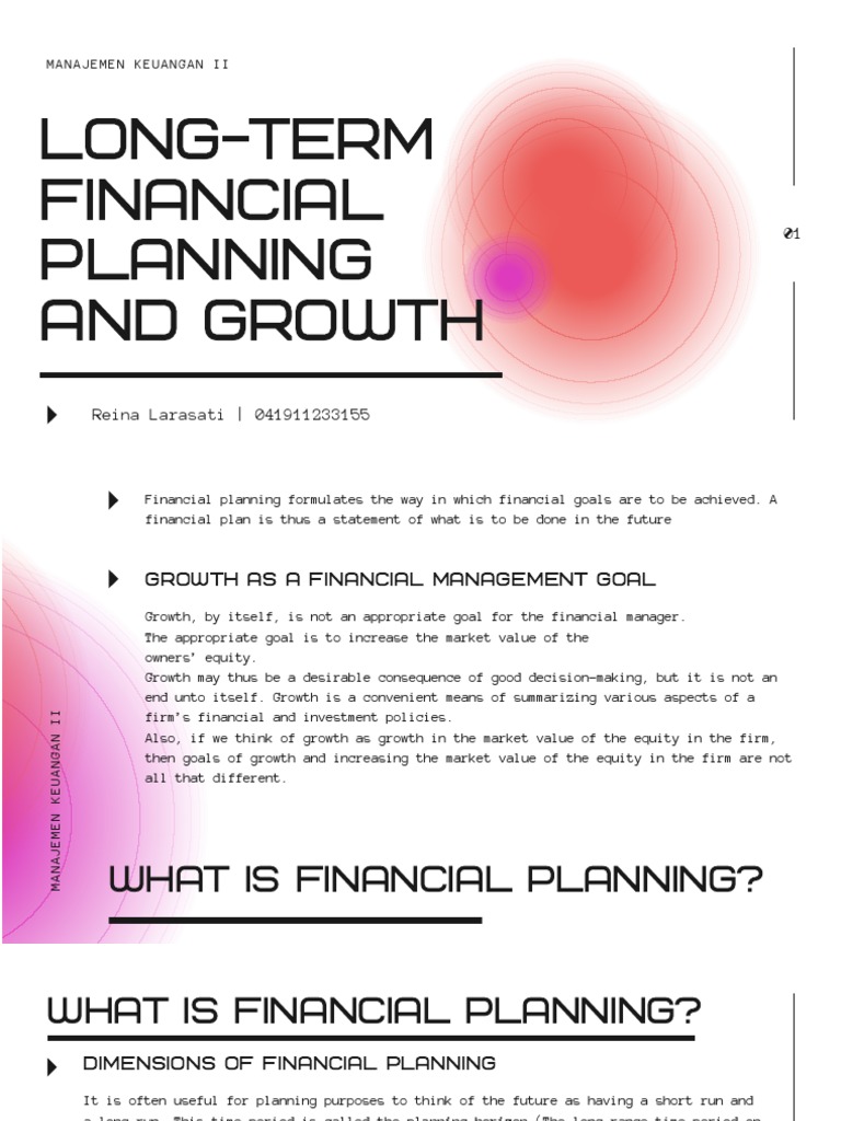 Financial Planning and Growth Strategies | PDF | Balance Sheet | Return ...