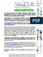 Diecinueve concentraciones en distintas ciudades apoyarán la manifestación en Madrid el 26 de marzo