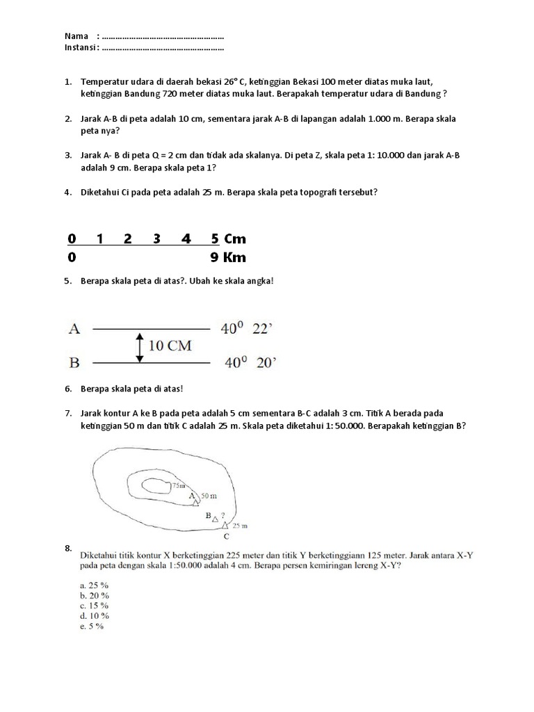 Soal Hitungan Geo | PDF