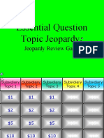 Essential Question Topic Jeopardy