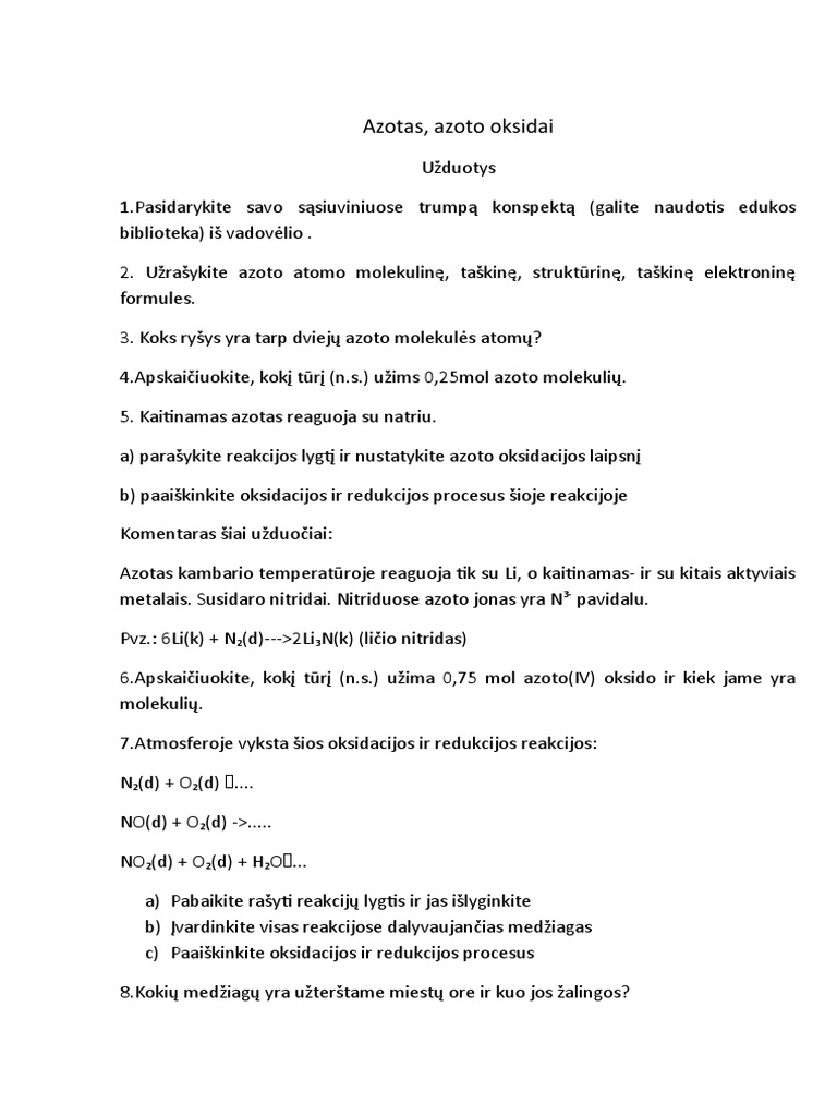 Azotas | PDF