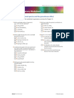 Chapter Summary Worksheet: Mass Spectra, Infrared Spectra and The Greenhouse Effect