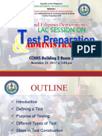 LAC Session On Test Preparation and Administration