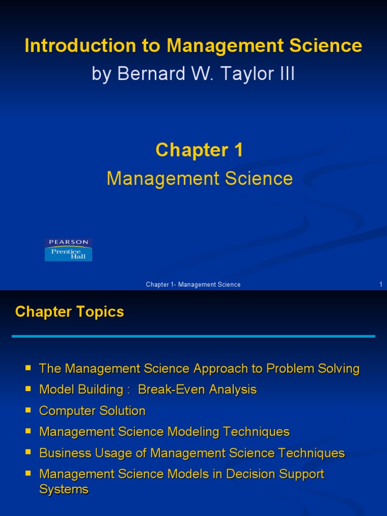 Introduction to Management Science | PDF | Decision Support System ...