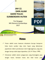 Kuliah 12. Ekonomi SD Hutan