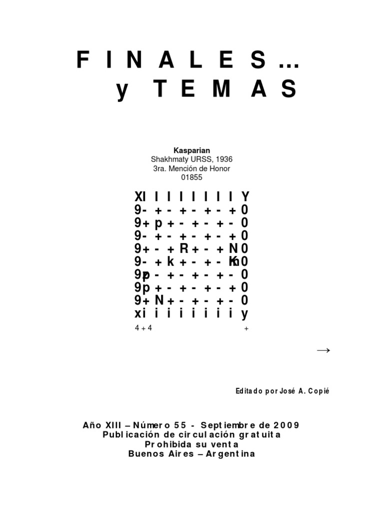 Finales y Temas 55 | PDF | Juegos de habilidad mental | Ajedrez