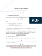 1 Radial Velocity Method