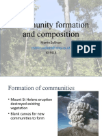 How communities form through succession and the factors that influence their development