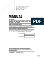 Manual: Instant Recovery Electric Fryer SERIES 2006