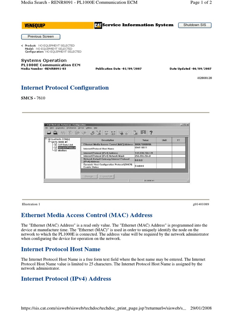 RENR8091 Internet Protocol Configuration | PDF | Ip Address | Computer ...
