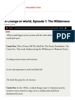 A Change of World, Episode 1 - The Wilderness