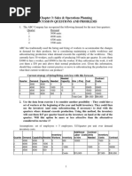 Chapter 3: Sales & Operations Planning Discussion Questions and Problems