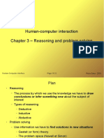 Human-Computer Interaction Chapter 3 - Reasoning and Problem Solving