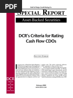 (Duff & Phelps Credit Rating Co) DCR's Criteria For Rating Cash Flow CDOs