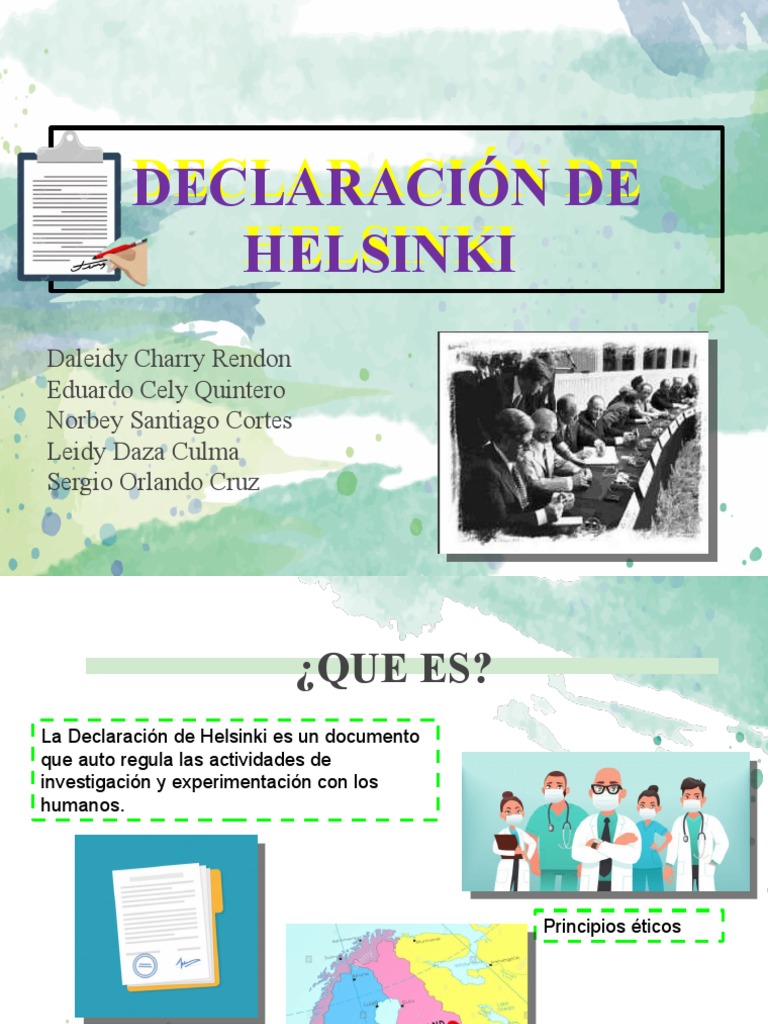 Declaracion De Helsinki Que Es