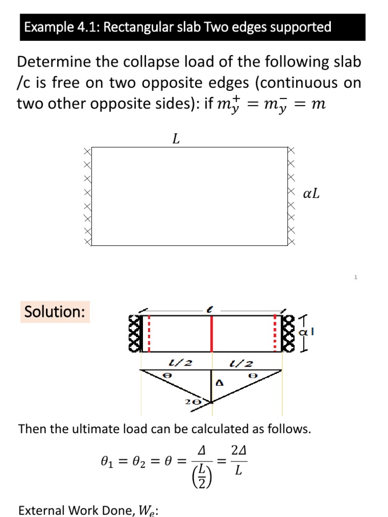 Yield Line Examples 2 PDF Triangle Yield (Engineering)