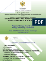 Energy Efficiency and Renewable Energy Sources Projects in Montenegro