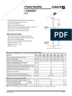 1N4001 Thru 1N4007: General Purpose Plastic Rectifier General Purpose Plastic Rectifier Comchip Comchip