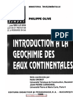 Introduction à la géochimie des eaux continentales - Philippe Olive