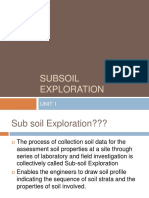 Subsoil Exploration: Unit 1