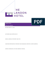 Revised April 16, 2016: Landon Hotel Employee Manual