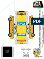 28mm Taxi Paper Vehicle Miniature