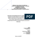 Programa educativo sobre donación de sangre voluntaria para estudiantes de mecánica dental