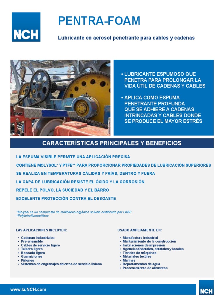 NCH Lub La Ts 5581 PentraFoam 2018 PDF