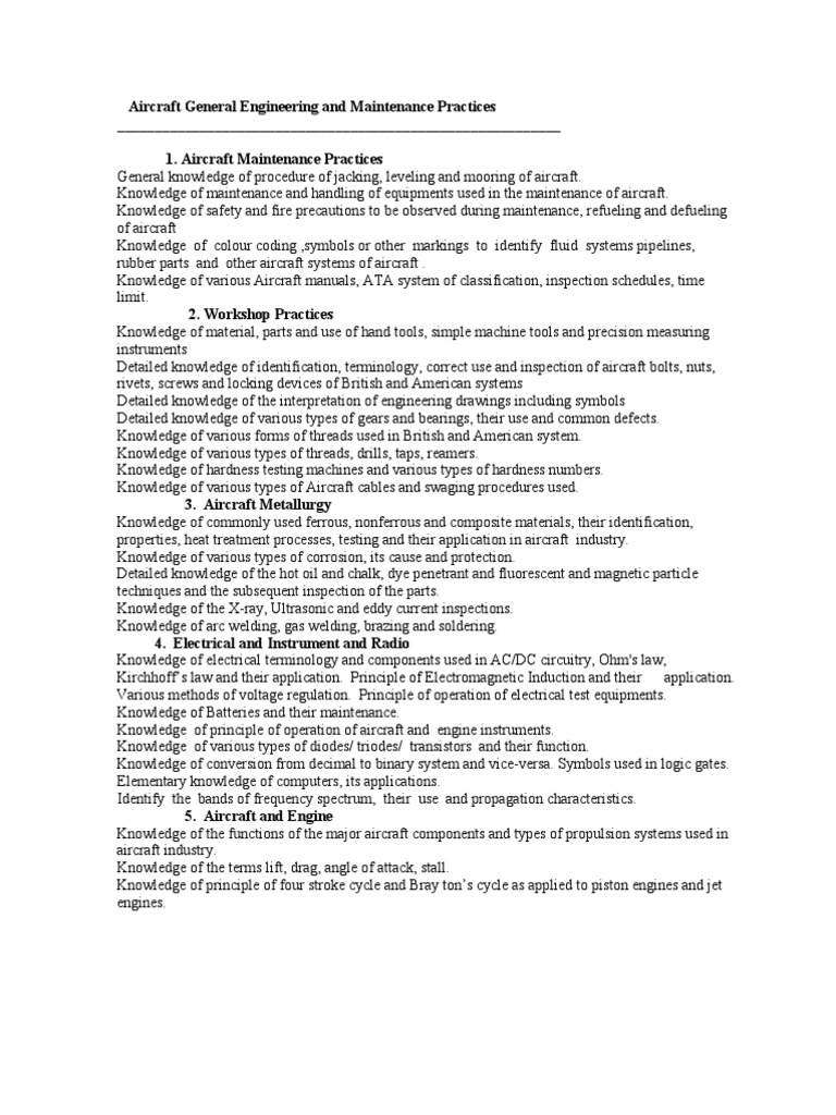 Aircraft Maintenance Practices | PDF | Enthalpy | Entropy