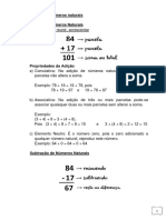 Operações com números naturais: adição, subtração, multiplicação e divisão