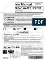 Installation Manual: Tankless Gas Water Heater