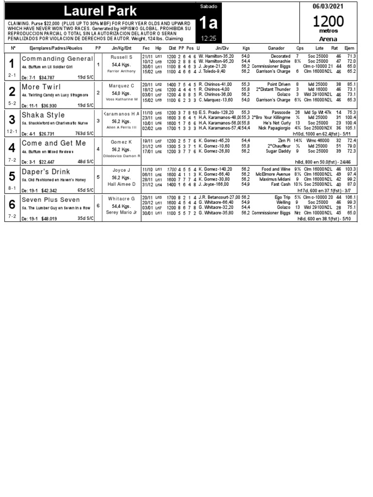 53 Retrospectos Laurel Park PDF