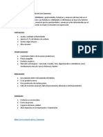 Matriz DOFA o FODA Del Vino de Uva Camarona