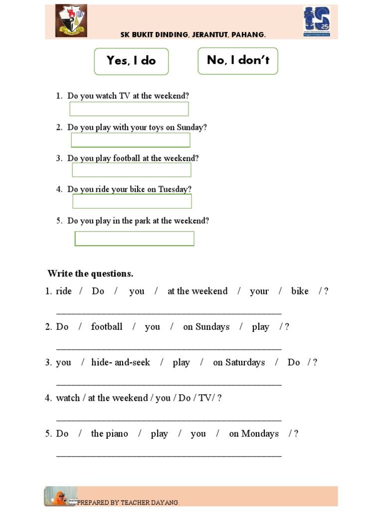 Image Result For No I Dont Or No I Do Not In Responding English Questions