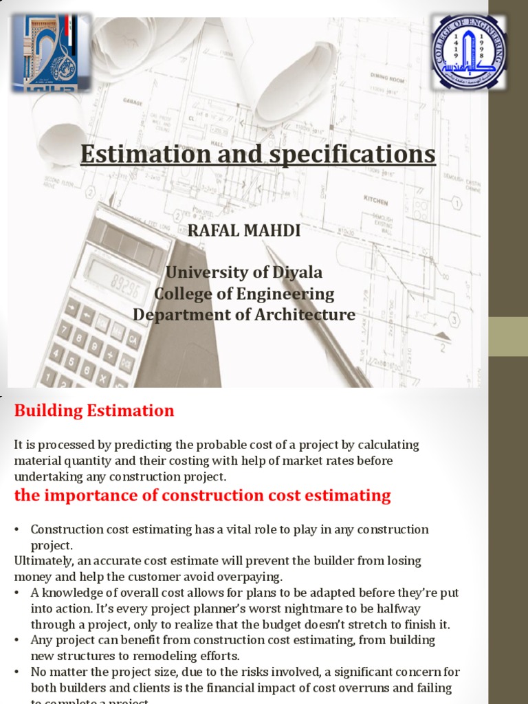 Construction Cost Estimation Guide | PDF | General Contractor | Concrete