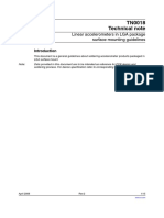 TN0018 Technical Note: Linear Accelerometers in LGA Package Surface Mounting Guidelines