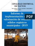 Informe de Implementación de La Valorización de Residuos Sólidos Orgánicos Municipales - 2019
