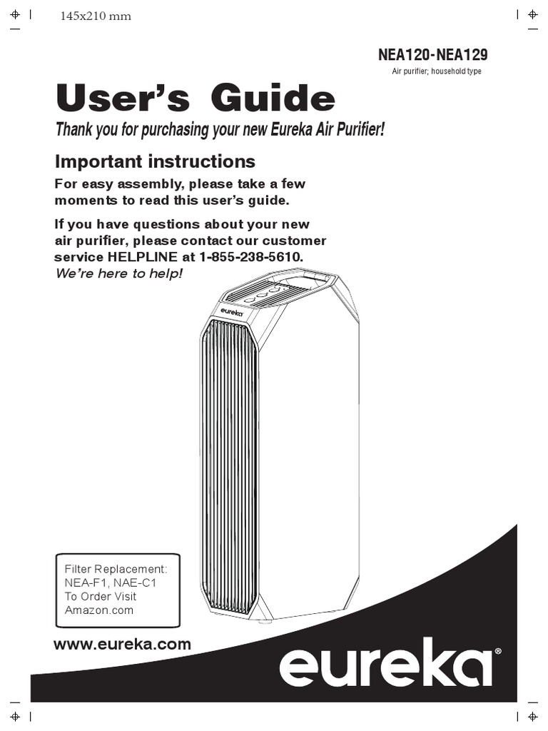 Eureka Air Purifier Manual | PDF | Manufactured Goods | Energy And Resource