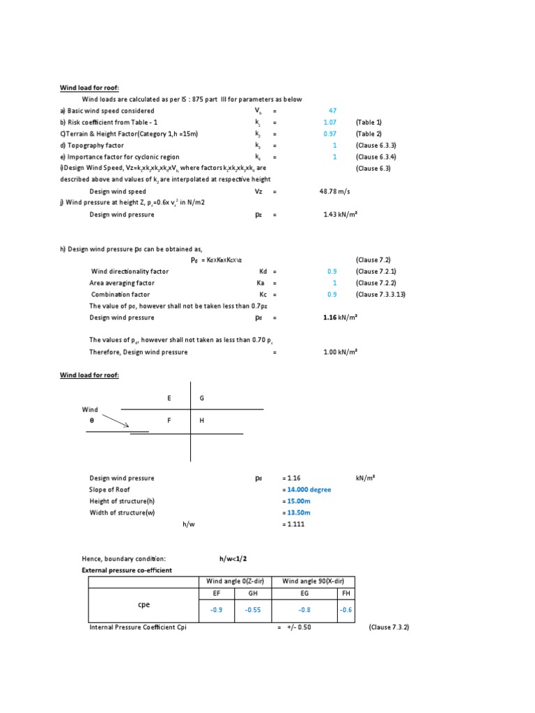 Wind Load Check | PDF | Wound | Applied And Interdisciplinary Physics