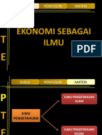 Ekonomi Sebagai Ilmu