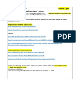 Activity 4. Structure: A) Dependent and Independent Clauses Worth 3 Pts