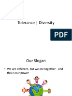 Tolerance - Diversity