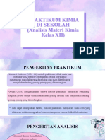 Praktikum Kimia Di Sekolah-Analisis Materi Kimia Kelas XII Yang Dapat Dilakukan Praktikum