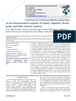 The Effect of Different Bone Level and Prosthetic Connection On The Biomechanical Response of Unitary Implants: Strain Gauge and Finite Element Analyses