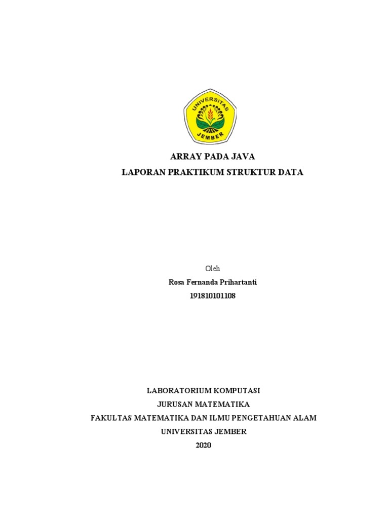 Panduan Praktikum Array di Java | PDF | Komputer