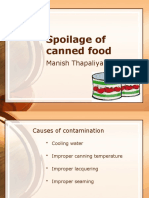 Spoilage of Canned Food