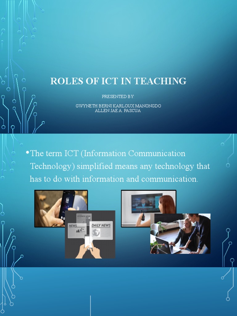 Roles of ICT in Teaching PDF Educational Technology Information